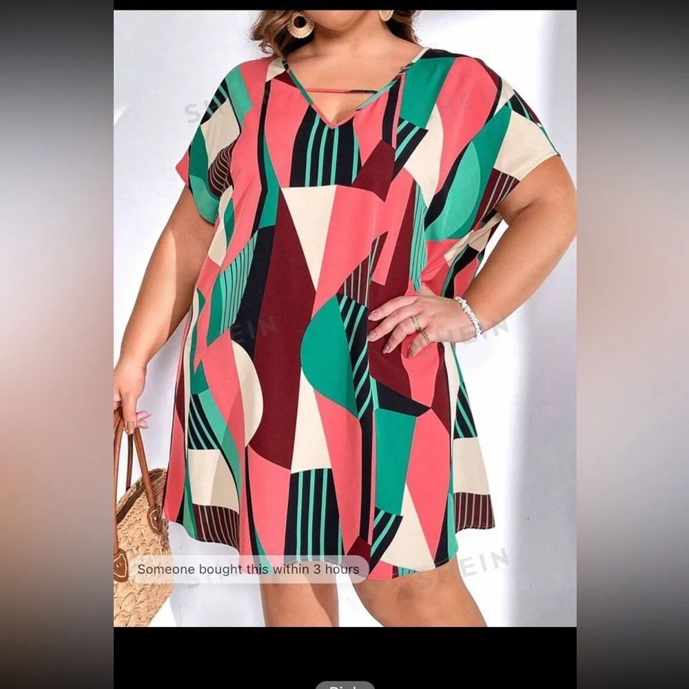 Bold Abstract Print Dress